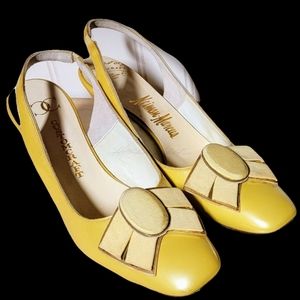 Vintage Custom Craft Yellow Neiman Marcus Shoes 7.5